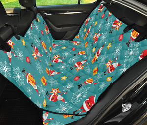 Christmas Santa Gift Pattern Print Pet Car Back Seat Cover