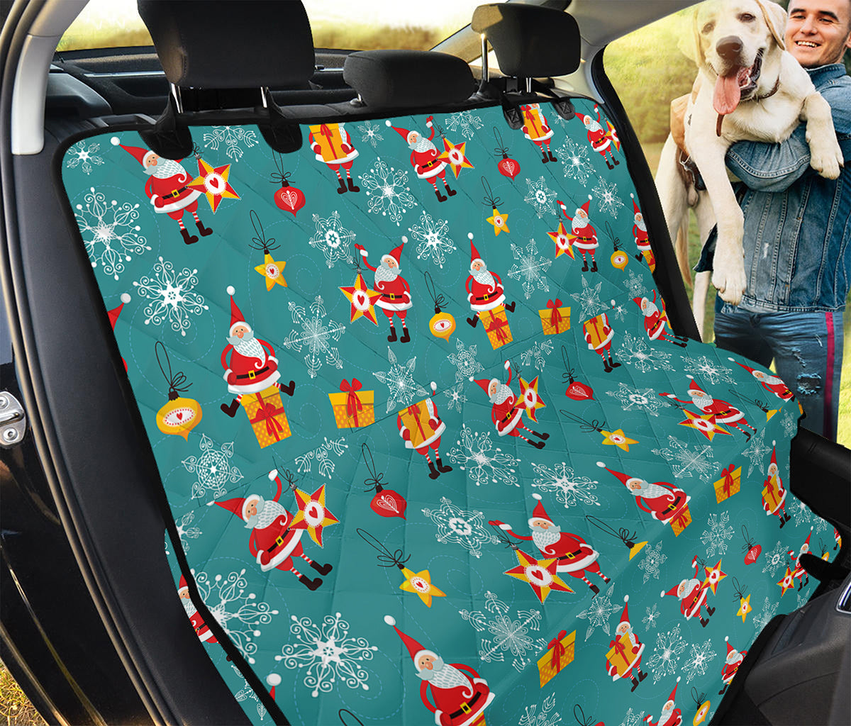 Christmas Santa Gift Pattern Print Pet Car Back Seat Cover