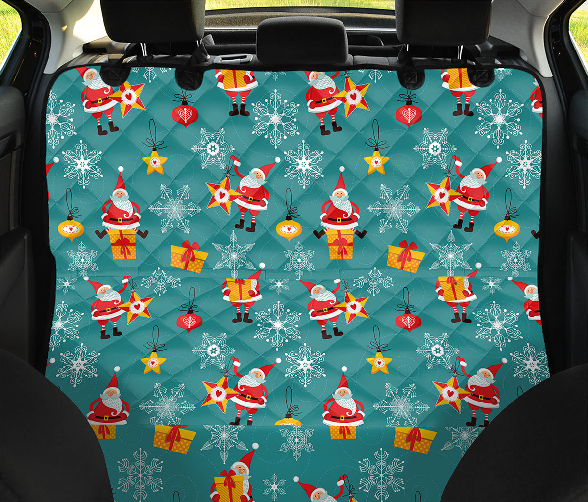 Christmas Santa Gift Pattern Print Pet Car Back Seat Cover