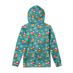 Christmas Santa Gift Pattern Print Pullover Hoodie