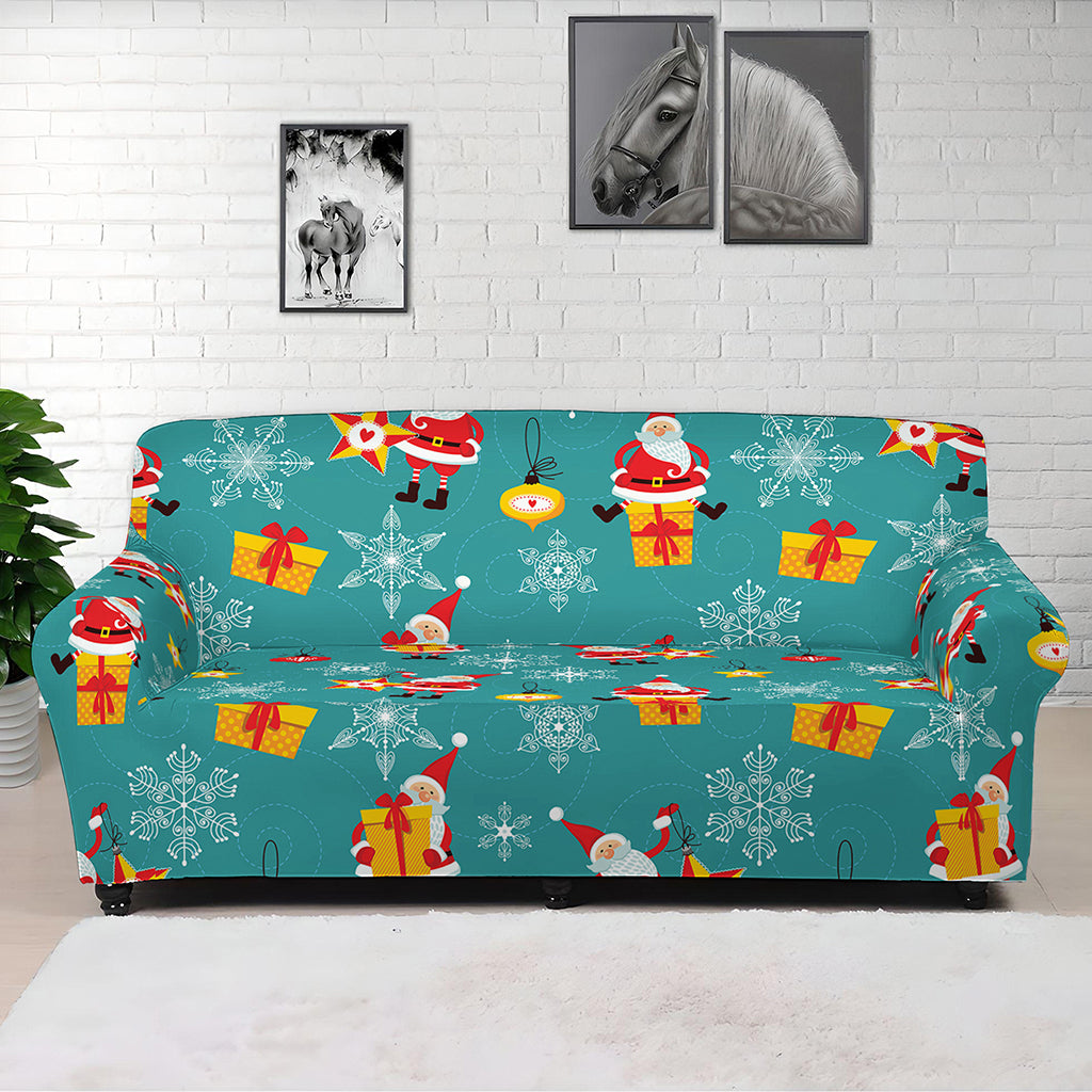Christmas Santa Gift Pattern Print Sofa Cover