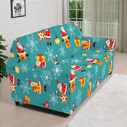 Christmas Santa Gift Pattern Print Sofa Cover