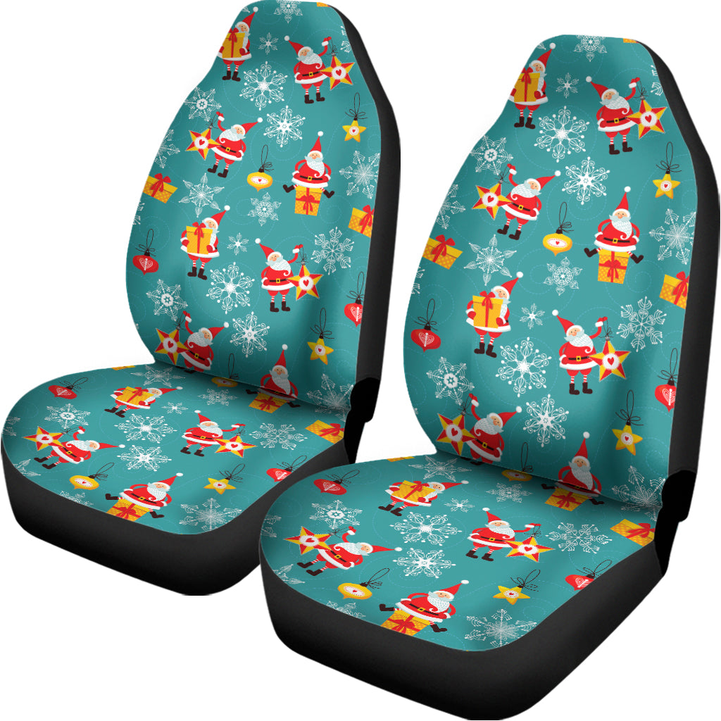 Christmas Santa Gift Pattern Print Universal Fit Car Seat Covers