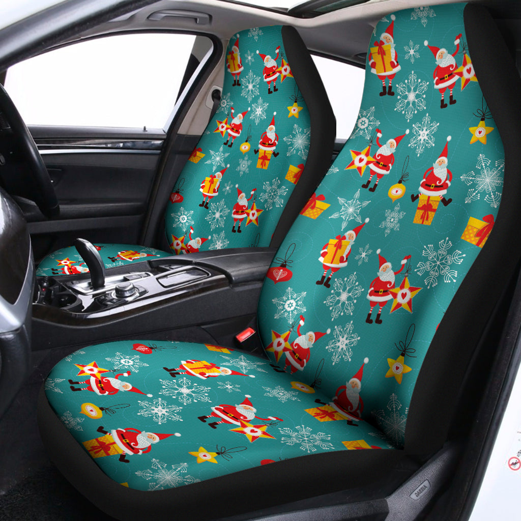 Christmas Santa Gift Pattern Print Universal Fit Car Seat Covers