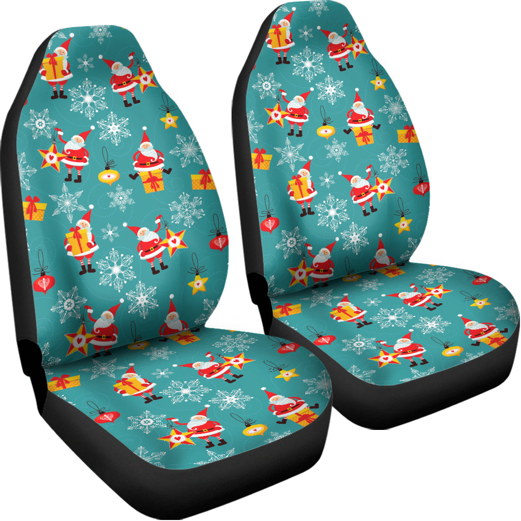 Christmas Santa Gift Pattern Print Universal Fit Car Seat Covers