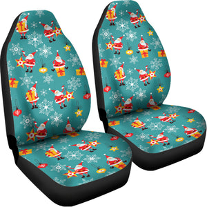 Christmas Santa Gift Pattern Print Universal Fit Car Seat Covers