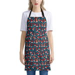 Christmas Santa Hats Pattern Print Apron