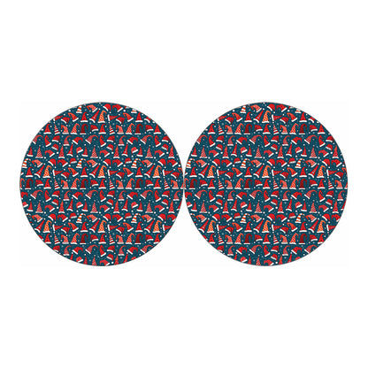Christmas Santa Hats Pattern Print Car Coasters