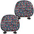 Christmas Santa Hats Pattern Print Car Headrest Covers