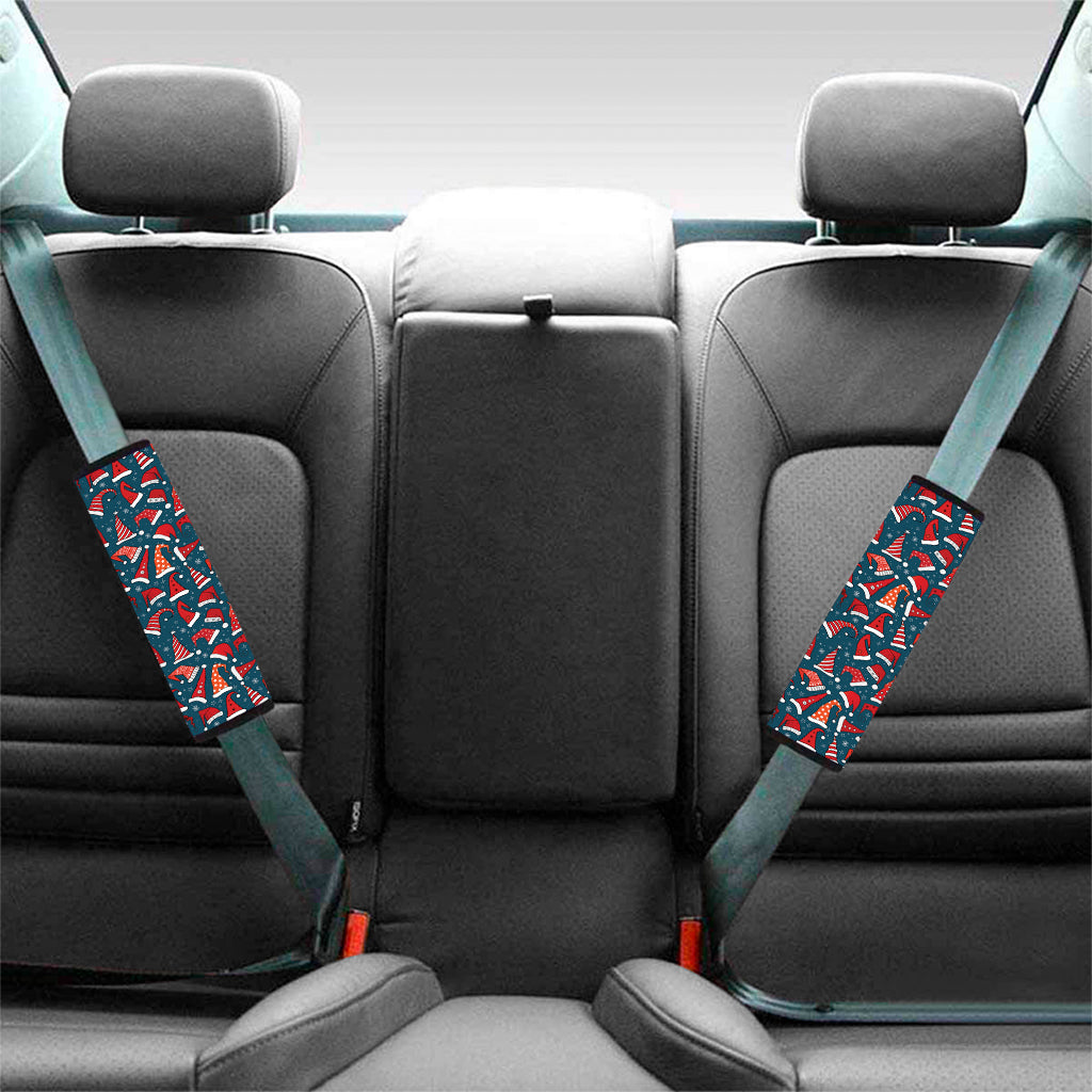 Christmas Santa Hats Pattern Print Car Seat Belt Covers