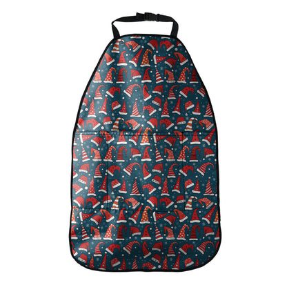 Christmas Santa Hats Pattern Print Car Seat Organizers