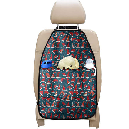 Christmas Santa Hats Pattern Print Car Seat Organizers