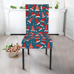 Christmas Santa Hats Pattern Print Dining Chair Slipcover