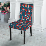 Christmas Santa Hats Pattern Print Dining Chair Slipcover