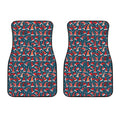 Christmas Santa Hats Pattern Print Front Car Floor Mats