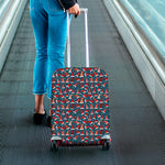 Christmas Santa Hats Pattern Print Luggage Cover