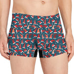 Christmas Santa Hats Pattern Print Men's Boxer Briefs