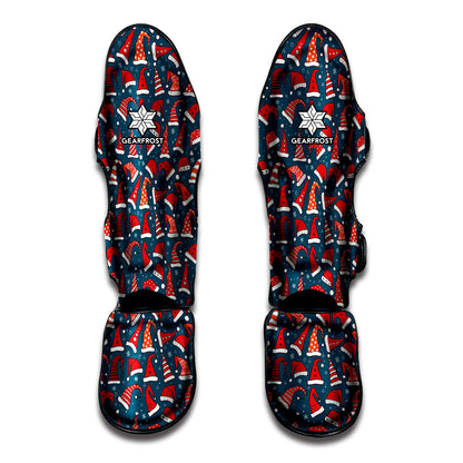 Christmas Santa Hats Pattern Print Muay Thai Shin Guard