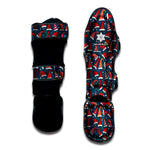 Christmas Santa Hats Pattern Print Muay Thai Shin Guard