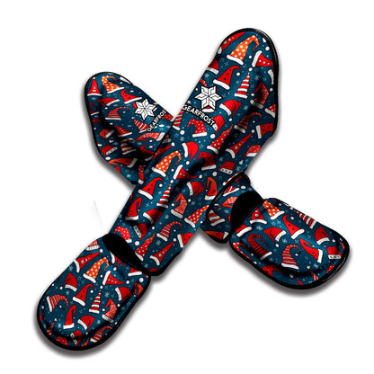 Christmas Santa Hats Pattern Print Muay Thai Shin Guard