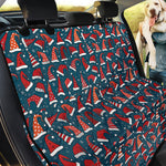 Christmas Santa Hats Pattern Print Pet Car Back Seat Cover