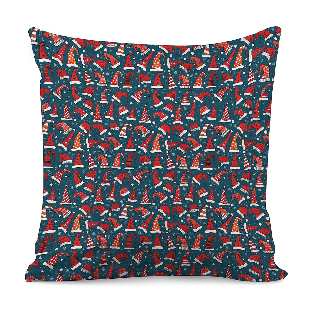 Christmas Santa Hats Pattern Print Pillow Cover
