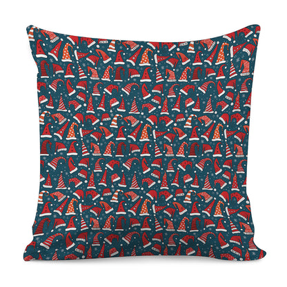 Christmas Santa Hats Pattern Print Pillow Cover
