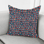 Christmas Santa Hats Pattern Print Pillow Cover