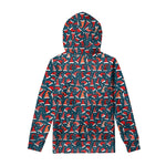 Christmas Santa Hats Pattern Print Pullover Hoodie