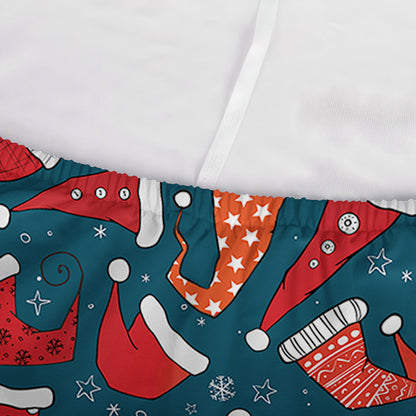 Christmas Santa Hats Pattern Print Sofa Cover