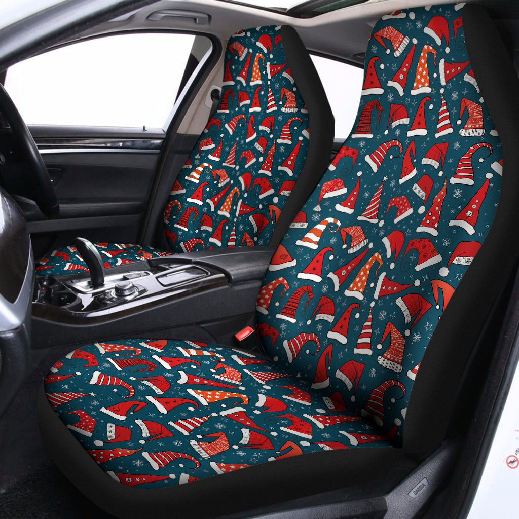 Christmas Santa Hats Pattern Print Universal Fit Car Seat Covers