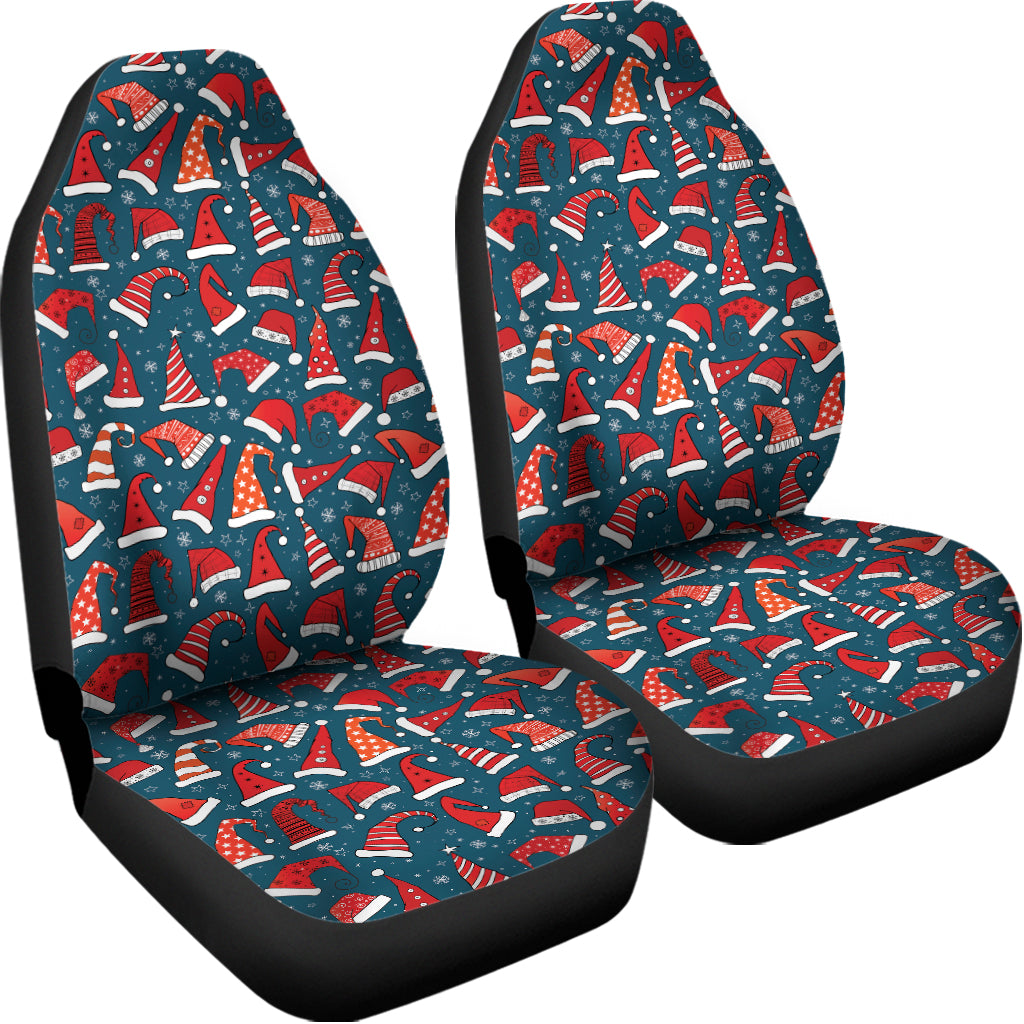 Christmas Santa Hats Pattern Print Universal Fit Car Seat Covers