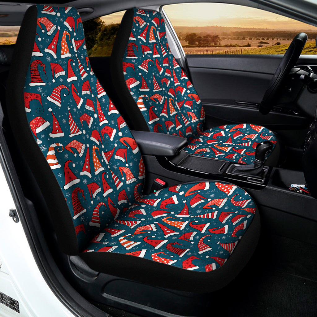 Christmas Santa Hats Pattern Print Universal Fit Car Seat Covers