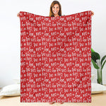Christmas Santa Laugh Pattern Print Blanket