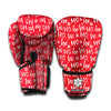 Christmas Santa Laugh Pattern Print Boxing Gloves