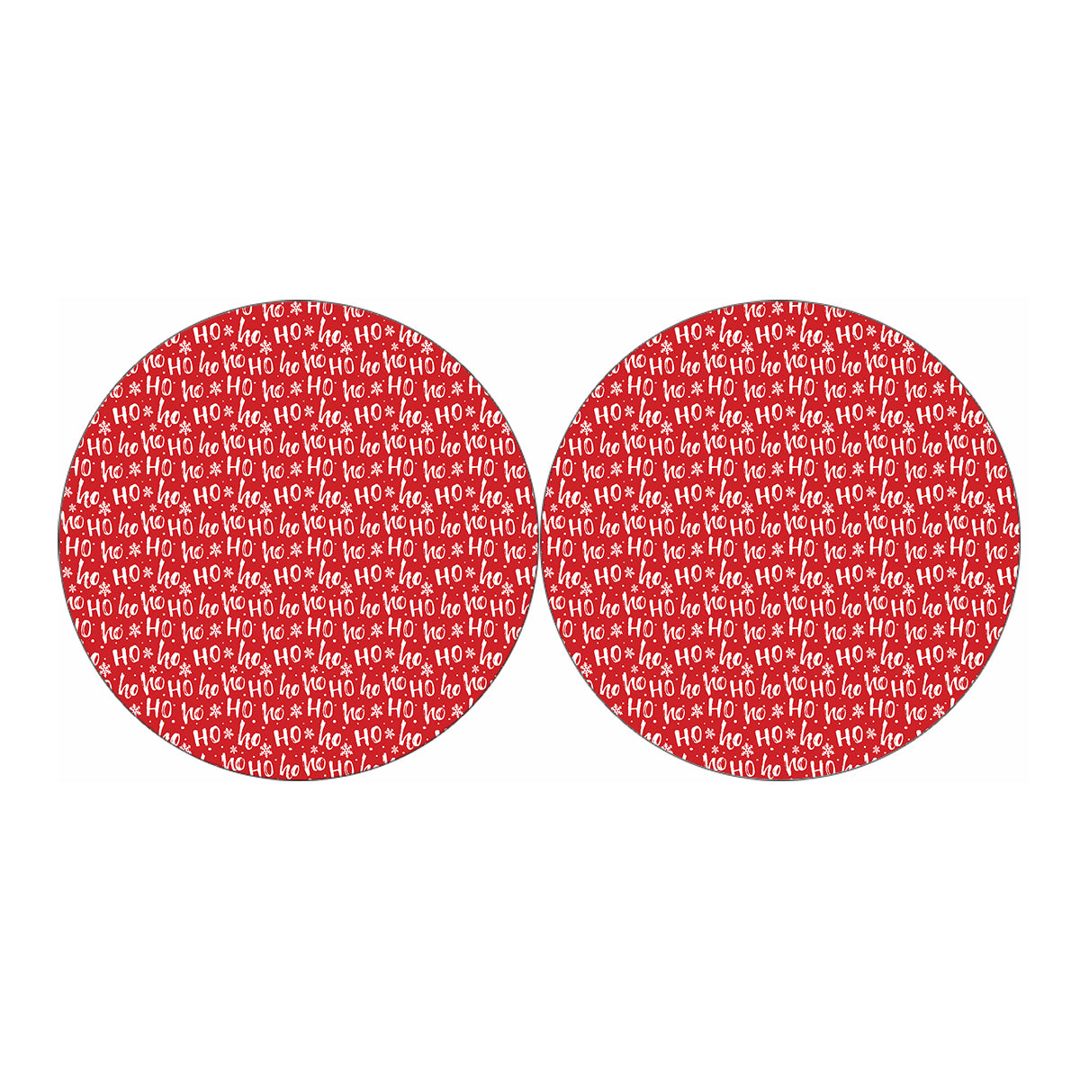 Christmas Santa Laugh Pattern Print Car Coasters