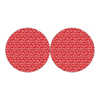Christmas Santa Laugh Pattern Print Car Coasters
