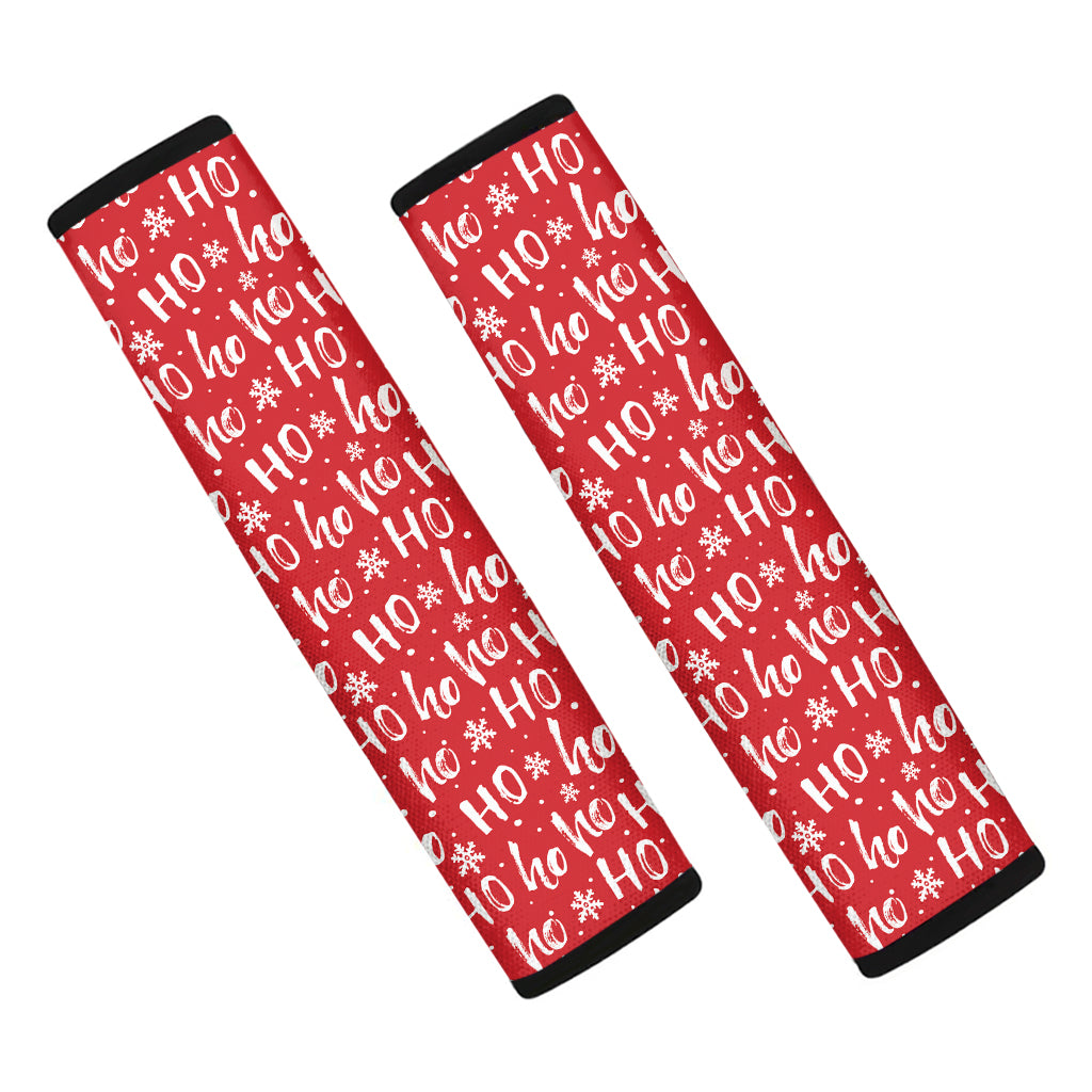 Christmas Santa Laugh Pattern Print Car Seat Belt Covers