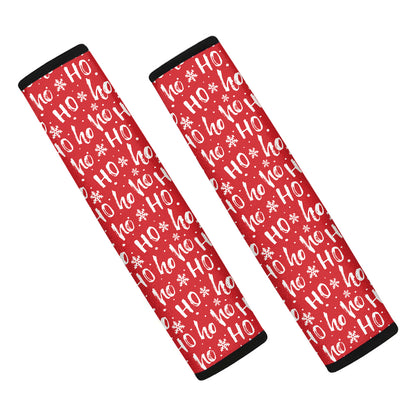 Christmas Santa Laugh Pattern Print Car Seat Belt Covers