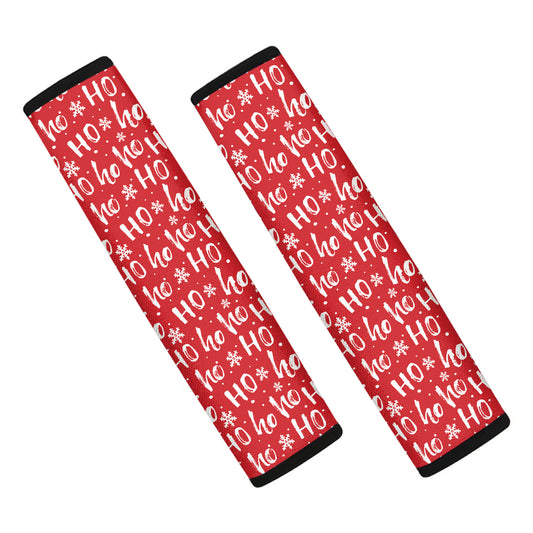 Christmas Santa Laugh Pattern Print Car Seat Belt Covers
