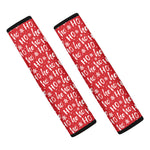 Christmas Santa Laugh Pattern Print Car Seat Belt Covers