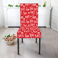 Christmas Santa Laugh Pattern Print Dining Chair Slipcover