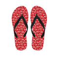 Christmas Santa Laugh Pattern Print Flip Flops