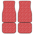 Christmas Santa Laugh Pattern Print Front and Back Car Floor Mats