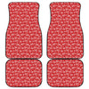 Christmas Santa Laugh Pattern Print Front and Back Car Floor Mats