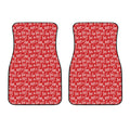 Christmas Santa Laugh Pattern Print Front Car Floor Mats