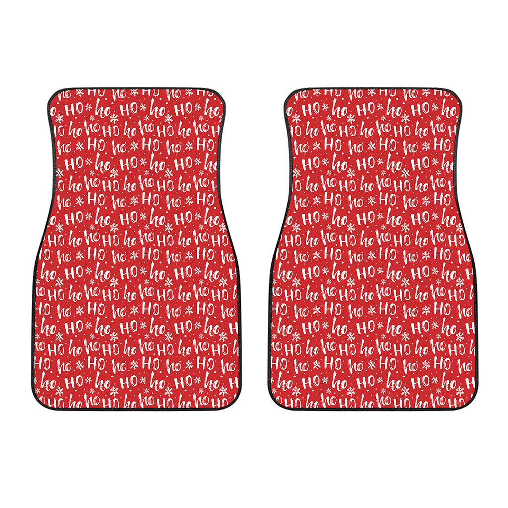 Christmas Santa Laugh Pattern Print Front Car Floor Mats