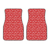 Christmas Santa Laugh Pattern Print Front Car Floor Mats