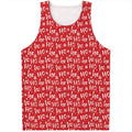 Christmas Santa Laugh Pattern Print Men's Tank Top