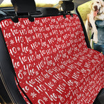 Christmas Santa Laugh Pattern Print Pet Car Back Seat Cover